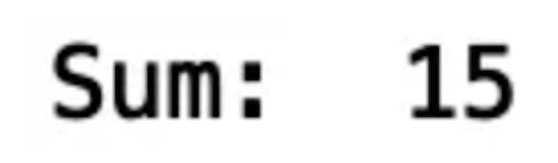 A computer output