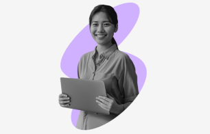 Person holding a laptop